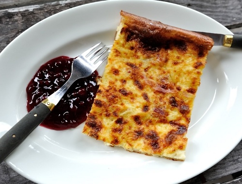 Ugnspannkaka med bacon eller fläsk Ugnspannkaka med bacon eller fläsk